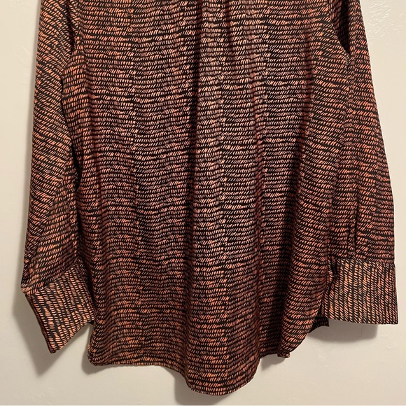 David Lerner x Evereve Mandarin Collar Bombay Stripes Blouse - Picture 13 of 14